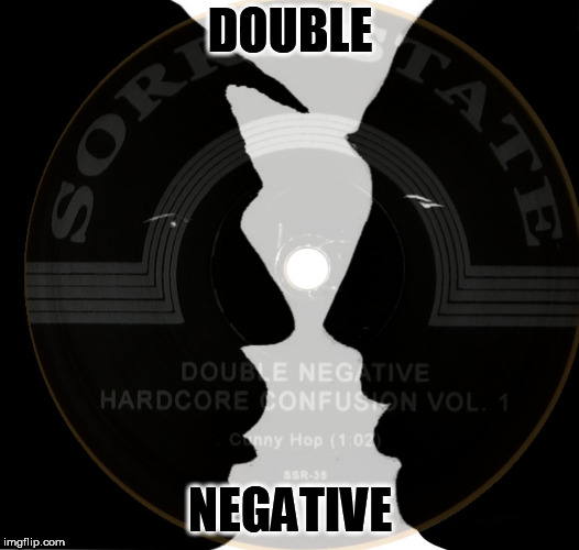 DOUBLE NEGATIVE | DOUBLE NEGATIVE | image tagged in double negative | made w/ Imgflip meme maker