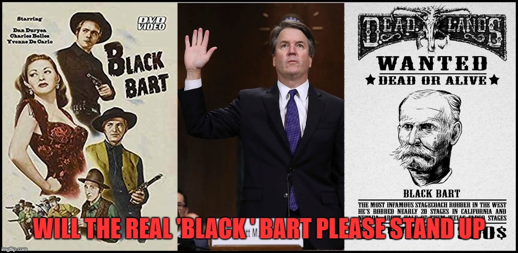 Are you the Bart refered to in Mark Judge's book | WILL THE REAL 'BLACK
' BART PLEASE STAND UP | image tagged in brett kavanaugh,kavanaugh,drunk | made w/ Imgflip meme maker