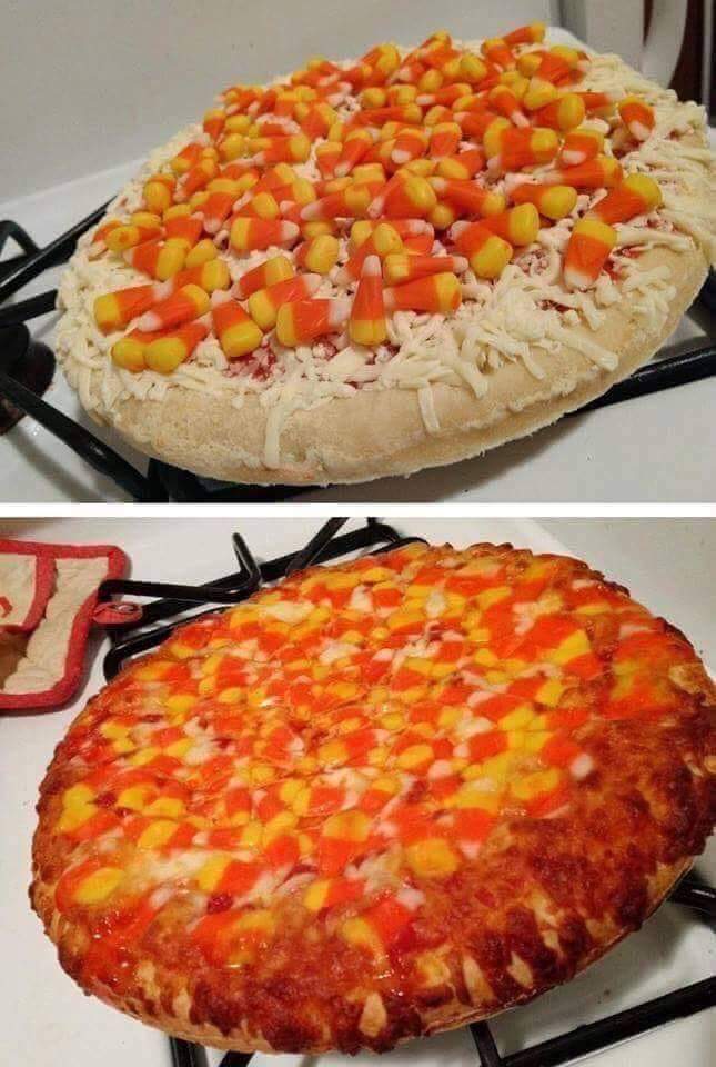 High Quality Candy Corn Pizza Blank Meme Template