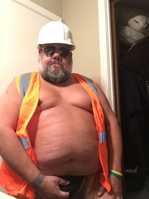 High Quality Fat Construction Guy Blank Meme Template