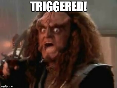 Gowron Triggered | TRIGGERED! | image tagged in triggered,gowron,star trek,anger | made w/ Imgflip meme maker