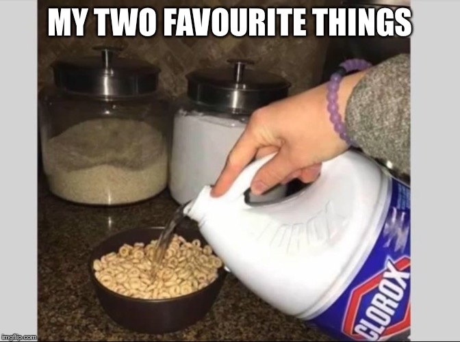 MY TWO FAVOURITE THINGS | image tagged in fav meal of the day | made w/ Imgflip meme maker