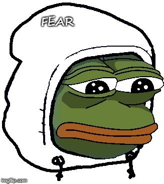 Pepe hoodie | FEAR | image tagged in pepe hoodie | made w/ Imgflip meme maker