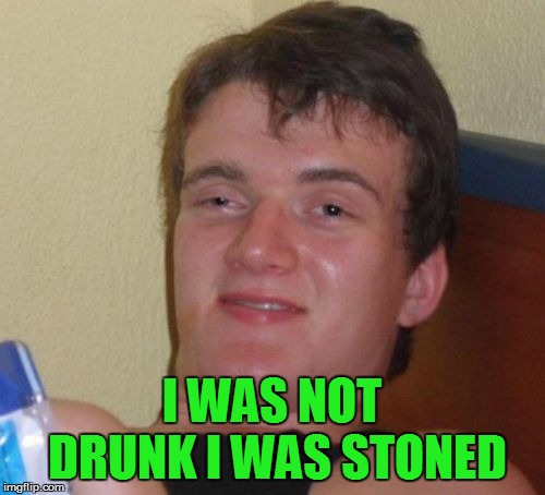 10 Guy Meme | I WAS NOT DRUNK I WAS STONED | image tagged in memes,10 guy | made w/ Imgflip meme maker