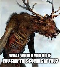 Fear the Wendigo | WHAT WOULD YOU DO IF YOU SAW THIS COMING AT YOU? | image tagged in monster,demon | made w/ Imgflip meme maker