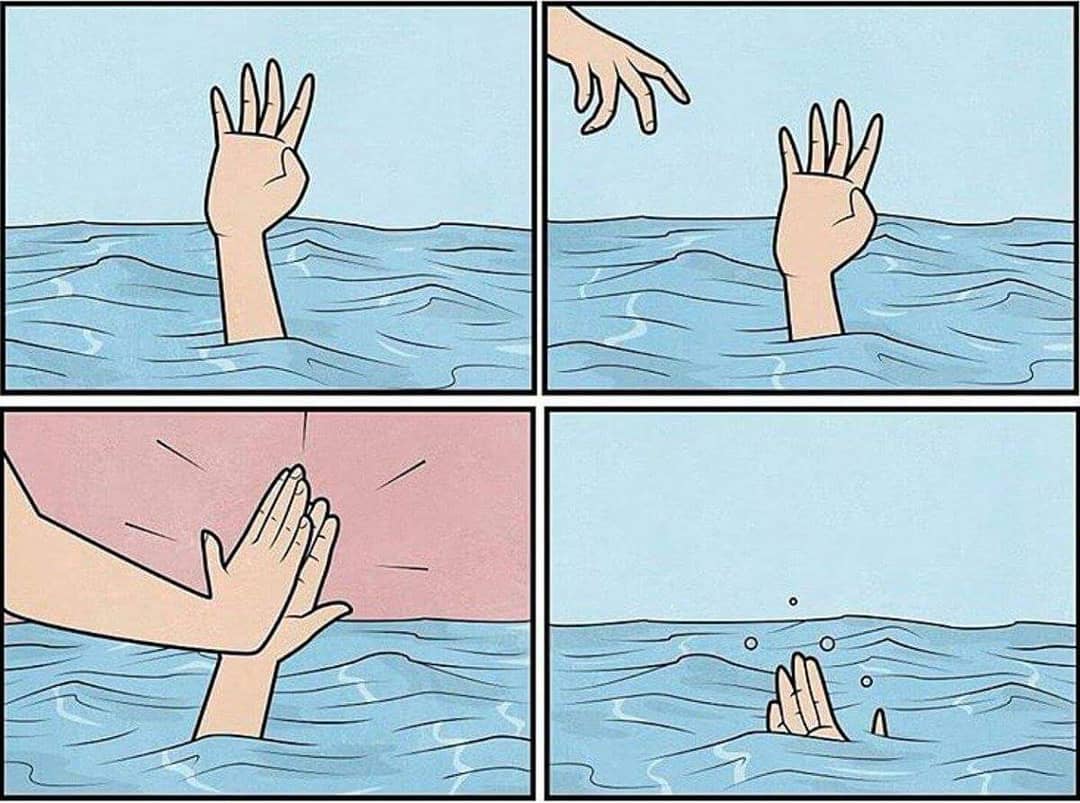 High Quality drowning Blank Meme Template