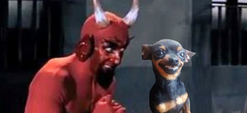 diablo y perro Blank Meme Template