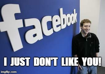 Zuckerberg Don't Like You | I  JUST  DON'T  LIKE  YOU! | image tagged in why,hack | made w/ Imgflip meme maker