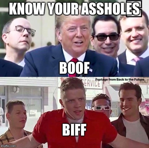 KNOW YOUR ASSHOLES; BOOF; BIFF | image tagged in know your assholes | made w/ Imgflip meme maker