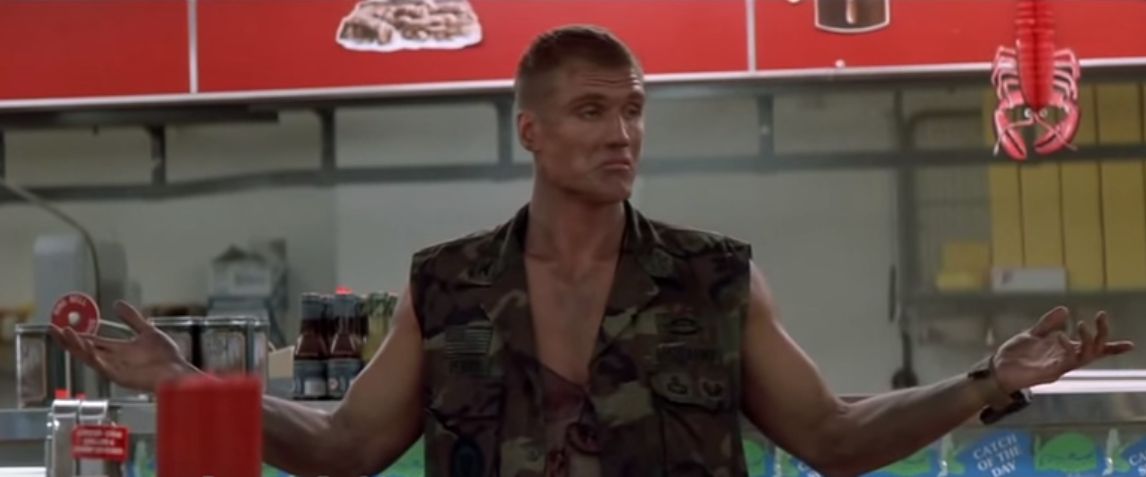 High Quality Lundgren - Universal Soldier - They are everywhere! Blank Meme Template