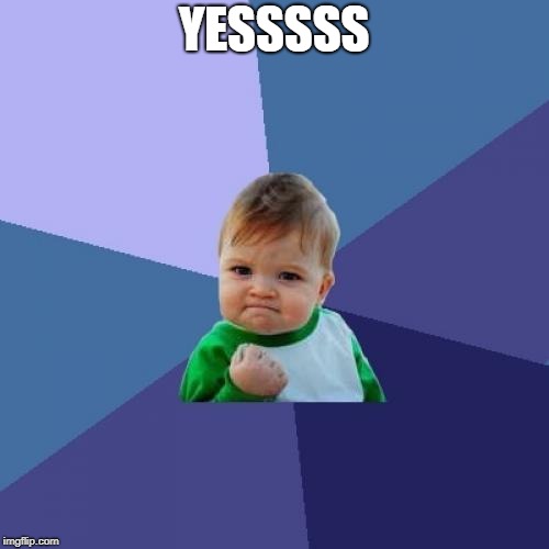 Success Kid Meme | YESSSSS | image tagged in memes,success kid | made w/ Imgflip meme maker