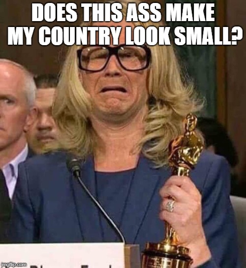 #BELIEVEWOMEN | DOES THIS ASS MAKE MY COUNTRY LOOK SMALL? | image tagged in believewomen | made w/ Imgflip meme maker