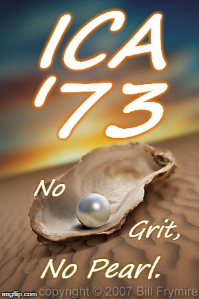 FINAL ICA'73 Logo-Badge 2
 | ICA; '73; No; Grit, No Pearl. | image tagged in ica'73,no grit,no pearl | made w/ Imgflip meme maker