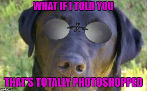 WHAT IF I TOLD YOU THAT'S TOTALLY PHOTOSHOPPED | made w/ Imgflip meme maker
