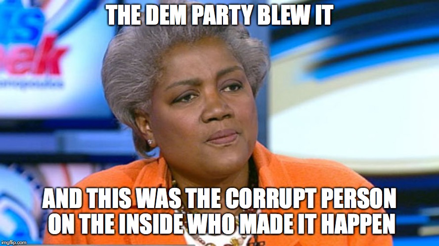 Donna Brazile | THE DEM PARTY BLEW IT; AND THIS WAS THE CORRUPT PERSON ON THE INSIDE WHO MADE IT HAPPEN | image tagged in donna brazile | made w/ Imgflip meme maker