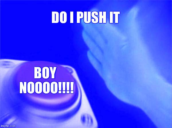 Blank Nut Button | DO I PUSH IT; BOY NOOOO!!!! | image tagged in memes,blank nut button | made w/ Imgflip meme maker