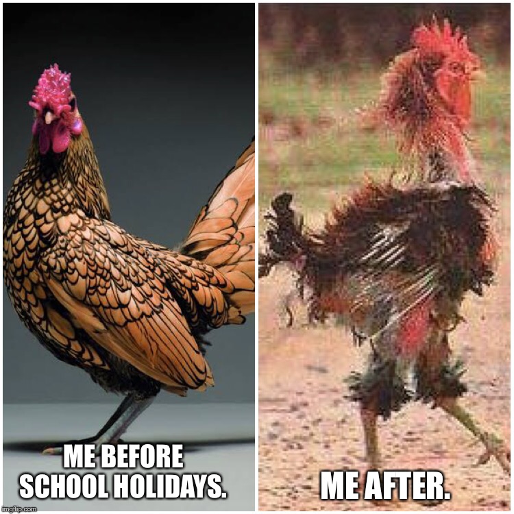 School Holidays Are Over | ME AFTER. ME BEFORE SCHOOL HOLIDAYS. | image tagged in kids,back to school | made w/ Imgflip meme maker