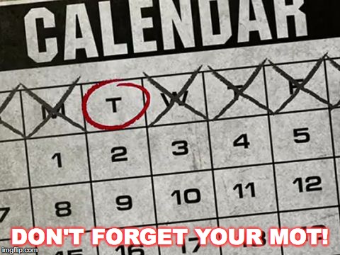 calendar reminding for MOT