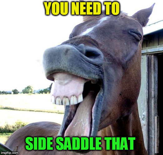 YOU NEED TO SIDE SADDLE THAT | made w/ Imgflip meme maker
