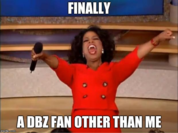 Oprah You Get A Meme | FINALLY A DBZ FAN OTHER THAN ME | image tagged in memes,oprah you get a | made w/ Imgflip meme maker