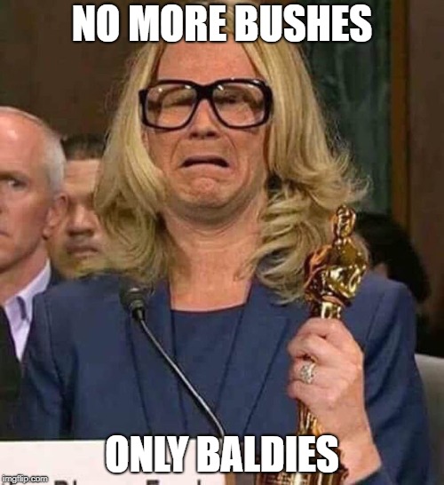 #BELIEVEWOMEN | NO MORE BUSHES; ONLY BALDIES | image tagged in believewomen | made w/ Imgflip meme maker