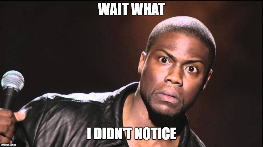 Wait What? | WAIT WHAT I DIDN'T NOTICE | image tagged in wait what | made w/ Imgflip meme maker