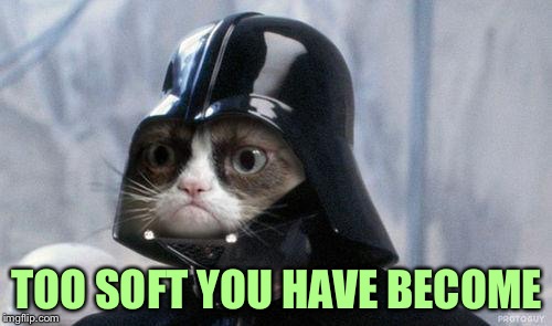 Grumpy Cat Star Wars Meme | TOO SOFT YOU HAVE BECOME | image tagged in memes,grumpy cat star wars,grumpy cat | made w/ Imgflip meme maker