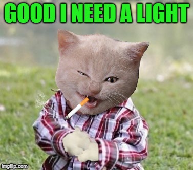 GOOD I NEED A LIGHT | made w/ Imgflip meme maker