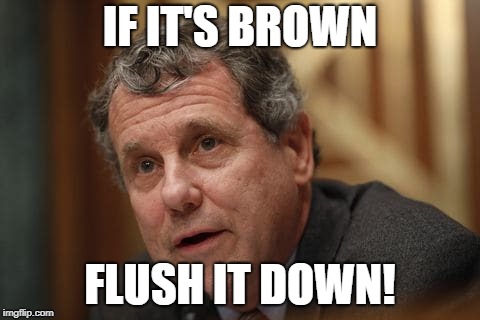 Sherrod Brown | IF IT'S BROWN; FLUSH IT DOWN! | image tagged in deep state,senator,ohio | made w/ Imgflip meme maker