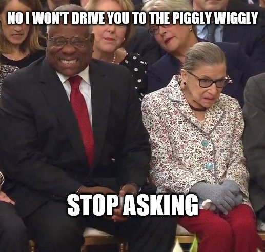 NO I WON'T DRIVE YOU TO THE PIGGLY WIGGLY; STOP ASKING | made w/ Imgflip meme maker