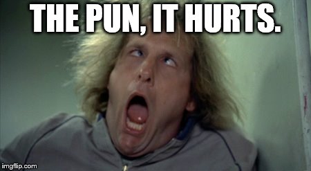 take your pun-ishment. | THE PUN, IT HURTS. | image tagged in memes,scary harry | made w/ Imgflip meme maker