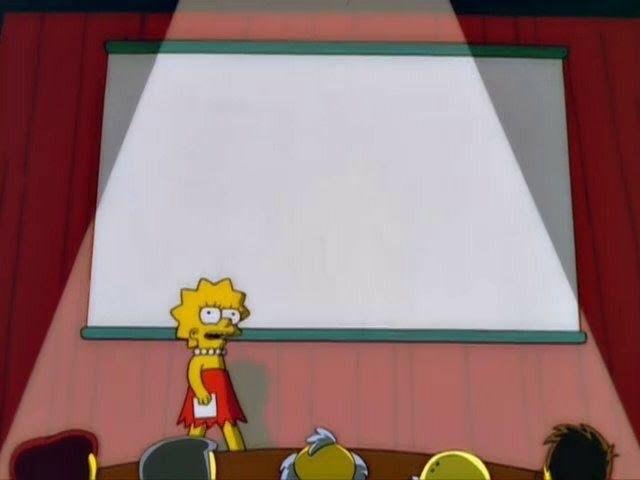 High Quality Lisa Simpson presentation meme Blank Meme Template