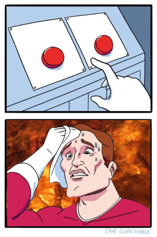 Hard Choice in fire Blank Meme Template