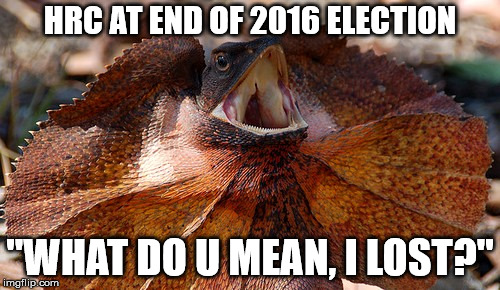 HRC AT END OF 2016 ELECTION; "WHAT DO U MEAN, I LOST?" | made w/ Imgflip meme maker