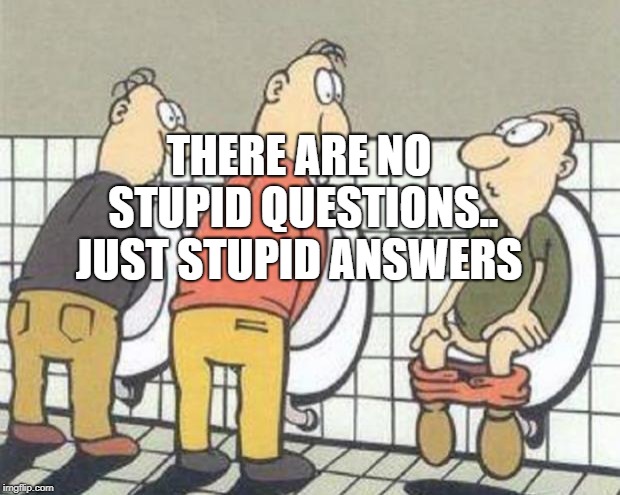 STUPID | THERE ARE NO STUPID QUESTIONS.. JUST STUPID ANSWERS | image tagged in stupid | made w/ Imgflip meme maker