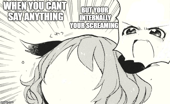 angry dog noises  | BUT YOUR INTERNALLY YOUR SCREAMING; WHEN YOU CANT SAY ANYTHING | image tagged in angry dog | made w/ Imgflip meme maker