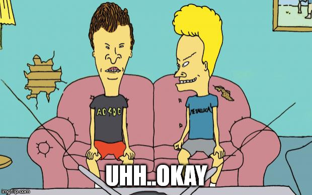 Beavis and Butthead | UHH..OKAY | image tagged in beavis and butthead | made w/ Imgflip meme maker