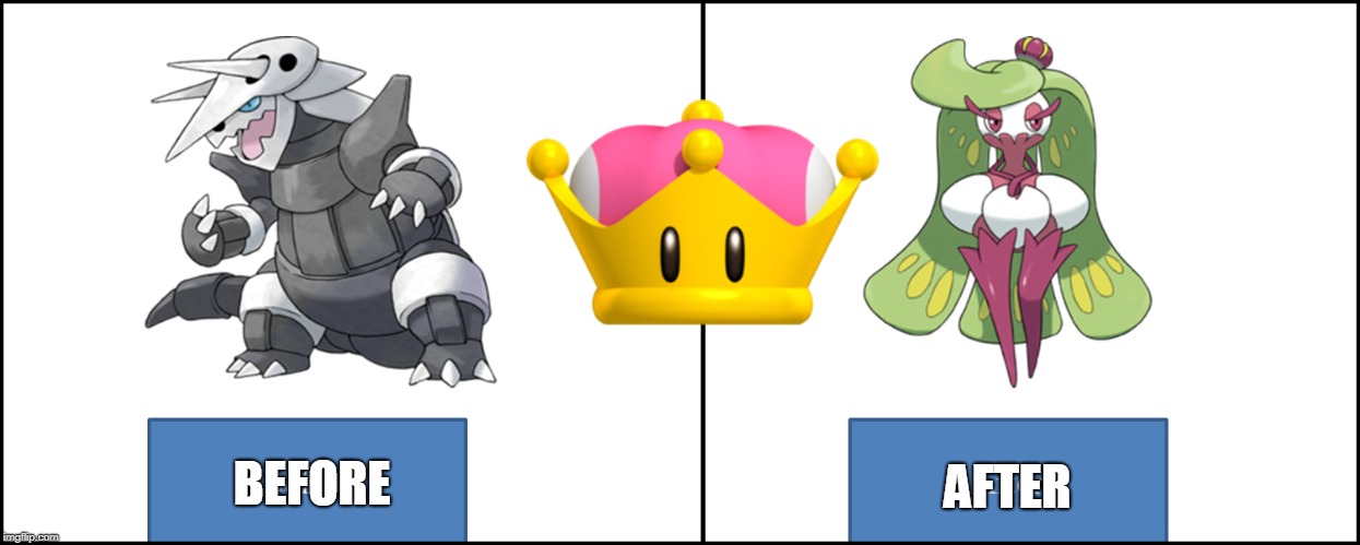 Super Crown Pokemon | AFTER; BEFORE | image tagged in before and after,pokemon,super crown | made w/ Imgflip meme maker