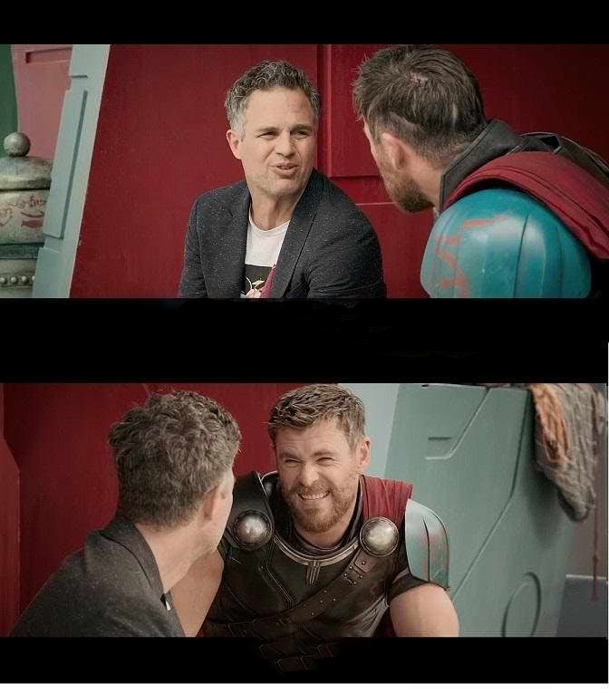 High Quality Bruce Banner and Thor is he though? Blank Meme Template
