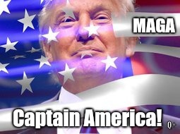 Captain America! Q+ #MAGA | MAGA; Captain America! Q+ | image tagged in lift up a standard - trump rally,qanon,the great awakening,maga,donald trump,time magazine person of the year | made w/ Imgflip meme maker