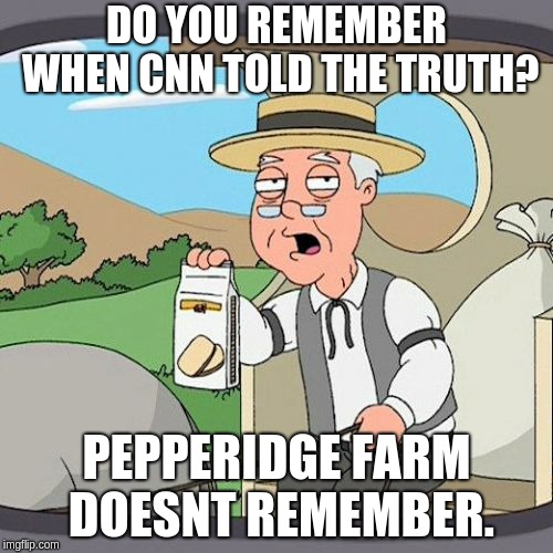 Pepperidge Farm Doesnt Remember | DO YOU REMEMBER WHEN CNN TOLD THE TRUTH? PEPPERIDGE FARM DOESNT REMEMBER. | image tagged in memes | made w/ Imgflip meme maker