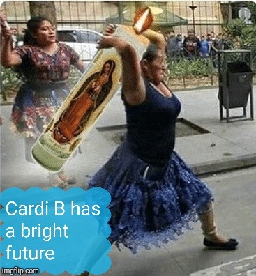 Cardi B  | image tagged in fight,cardi b,shoe,nicki minaj | made w/ Imgflip meme maker