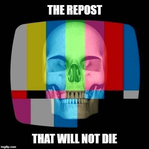 THE REPOST; THAT WILL NOT DIE | image tagged in repost,reposts,death,death stare,meanwhile on imgflip,reaper | made w/ Imgflip meme maker
