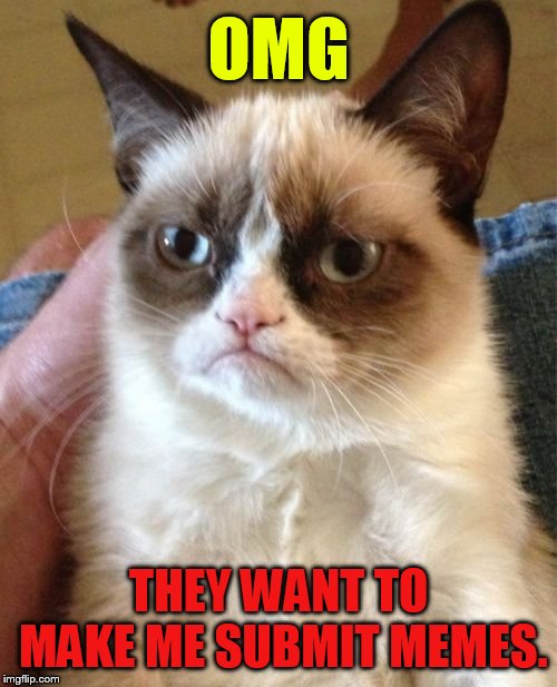 They Want To Make Us Play Politics | OMG; THEY WANT TO MAKE ME SUBMIT MEMES. | image tagged in memes,grumpy cat,mods,force,political memes,submissions | made w/ Imgflip meme maker