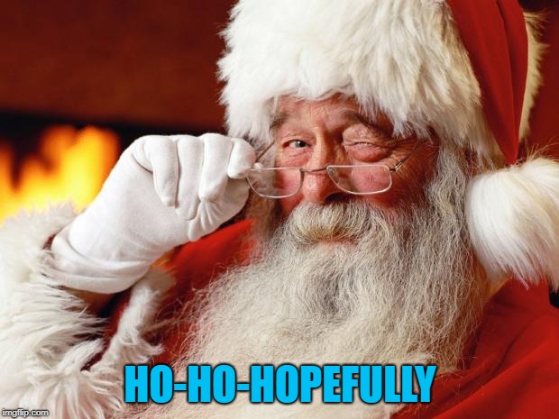 santa | HO-HO-HOPEFULLY | image tagged in santa | made w/ Imgflip meme maker