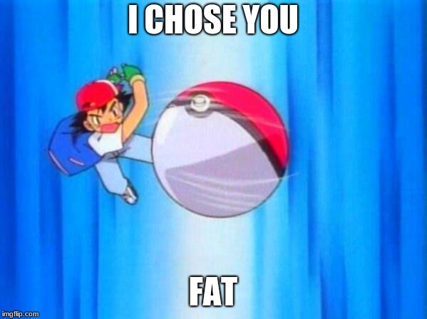 I choose you! | I CHOSE YOU FAT | image tagged in i choose you | made w/ Imgflip meme maker