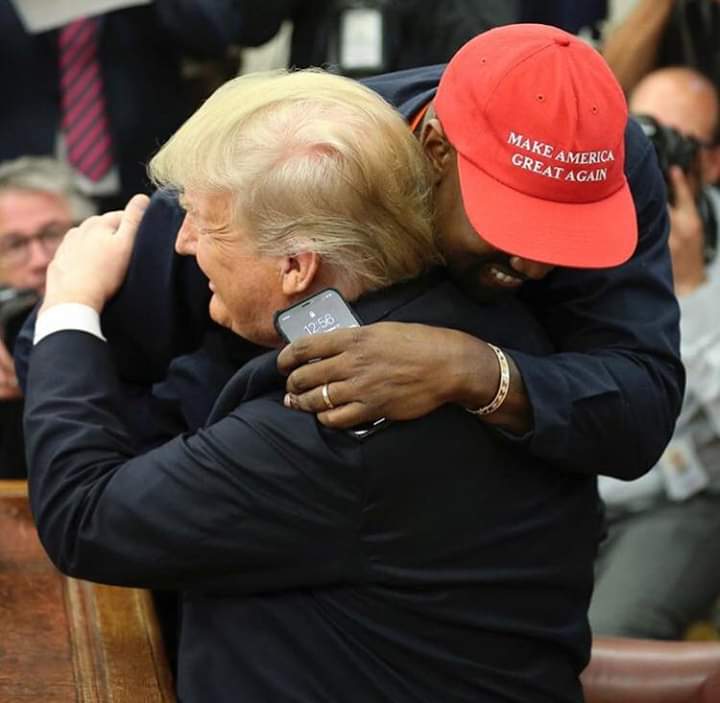 Kanye Hugs Trump Blank Meme Template