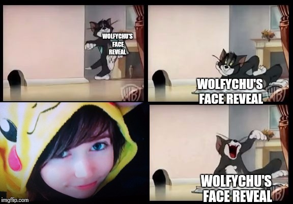 tom and jerry book | WOLFYCHU'S FACE REVEAL; WOLFYCHU'S FACE REVEAL; WOLFYCHU'S FACE REVEAL | image tagged in tom and jerry book | made w/ Imgflip meme maker