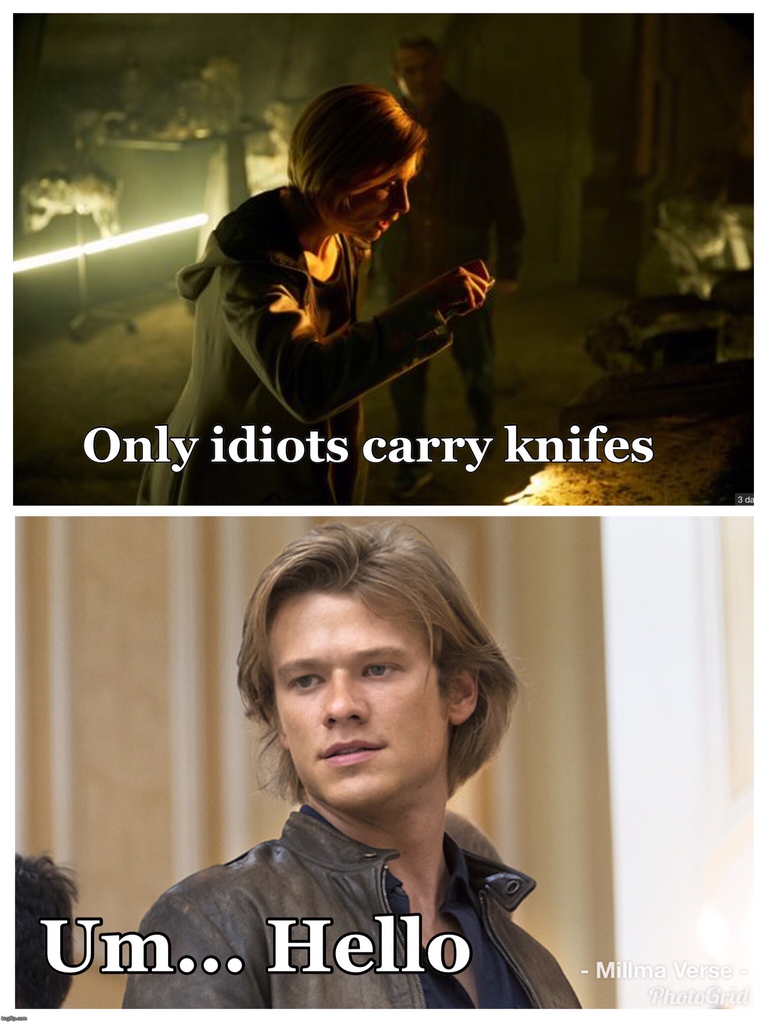 MacGyver Carries a Knife  | image tagged in doctor who,macgyver,the doctor | made w/ Imgflip meme maker