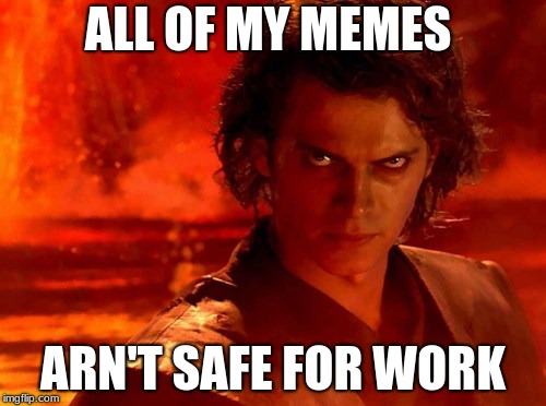 You Underestimate My Power | ALL OF MY MEMES; ARN'T SAFE FOR WORK | image tagged in memes,you underestimate my power | made w/ Imgflip meme maker